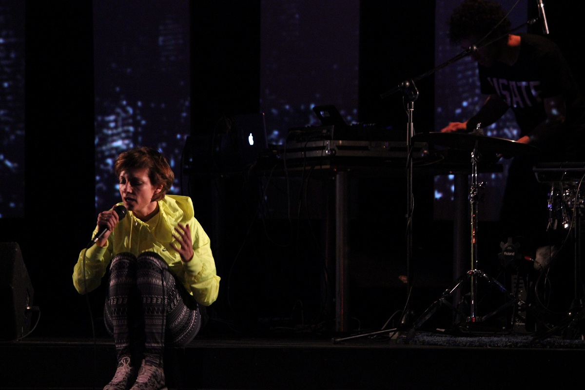 Najwa en el teatro Lara.