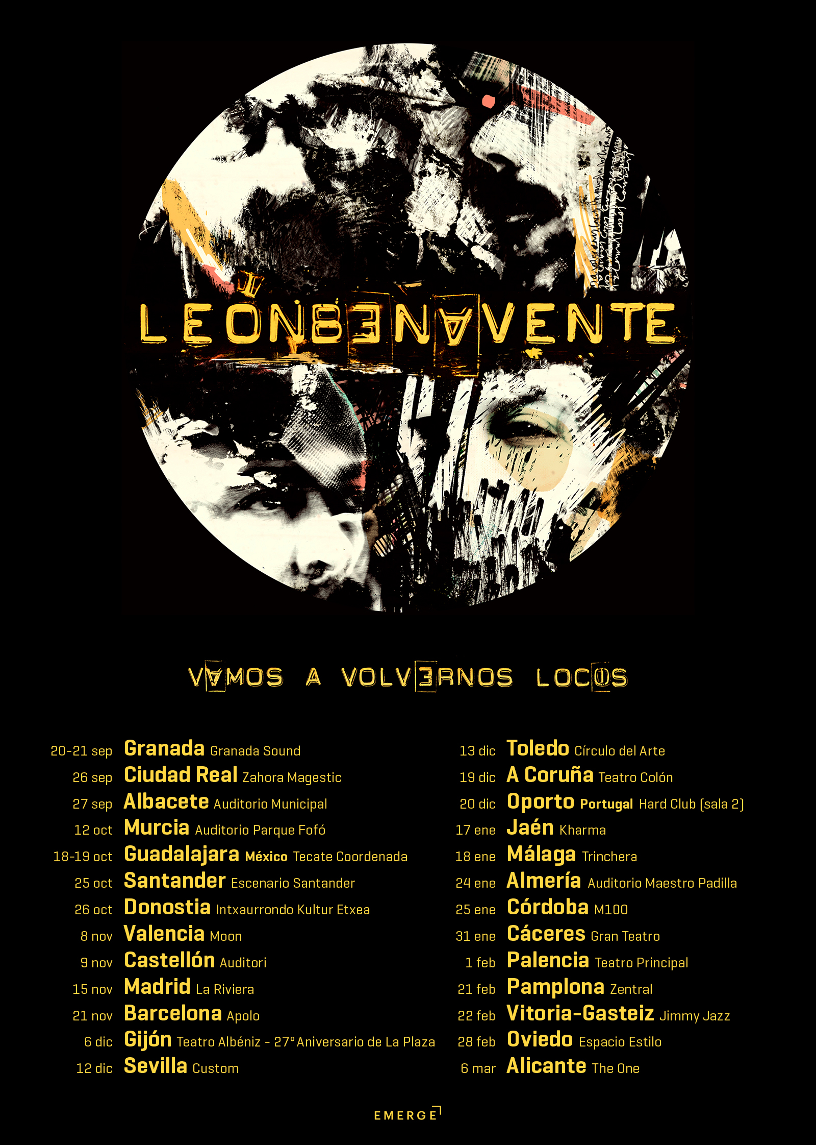 LEON BENEVENTE anuncia su gira.